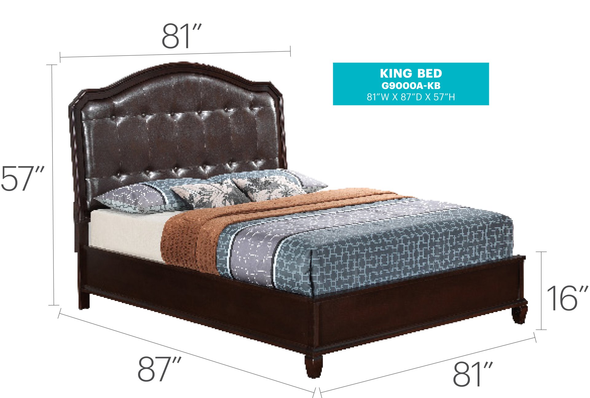 King Bed With Storage Options Elegant - Cappuccino - Image 5