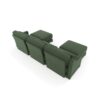 Elegant 3 Seater Sofa With Movable Ottomans And Lumbar Pillow - Green - Image 21