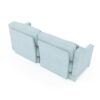 Elegant 2 Seater Sofa With Ergonomic Design And Lumbar Pillows - Sky Blue - Image 16