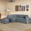 Sleeper Sectional Sofa, L-Shape Corner Couch Sofa - Bed With Storage Ottoman & Hidden Arm Storage & USB Charge For Living Room Apartment - Dark Gray - Image 8