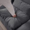 Modern Modular L Shaped Chenille Sofa Couch Reversible Ottoman With Storage Removable And Washable Cushions Sofa With USB Ports & Cup Holder For Living Room - Dark Gray - Image 8
