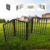 Pet Gate Dog Gate For Doorways, Stairs Or House Freestanding, Folding - Dark Brown - Image 5
