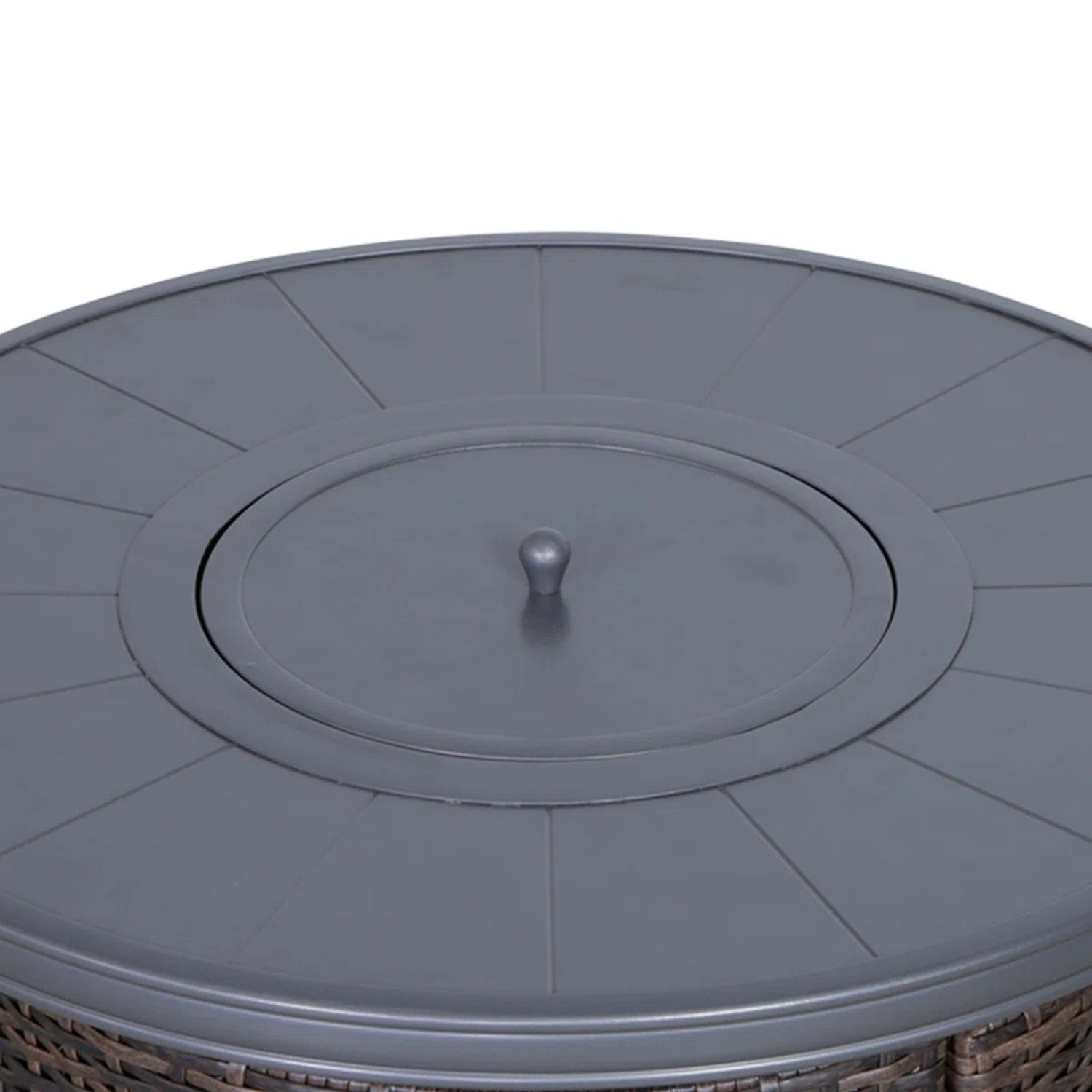 Outdoor Fire Pit Table With Lid - Espresso - Image 6