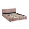 Modern Queen Size Upholstered Bed Frame With Headboard - Pink - Image 12