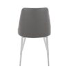 Marche - Contemporary / Dining Chair (Set of 2) - Chrome / Gray - Image 5