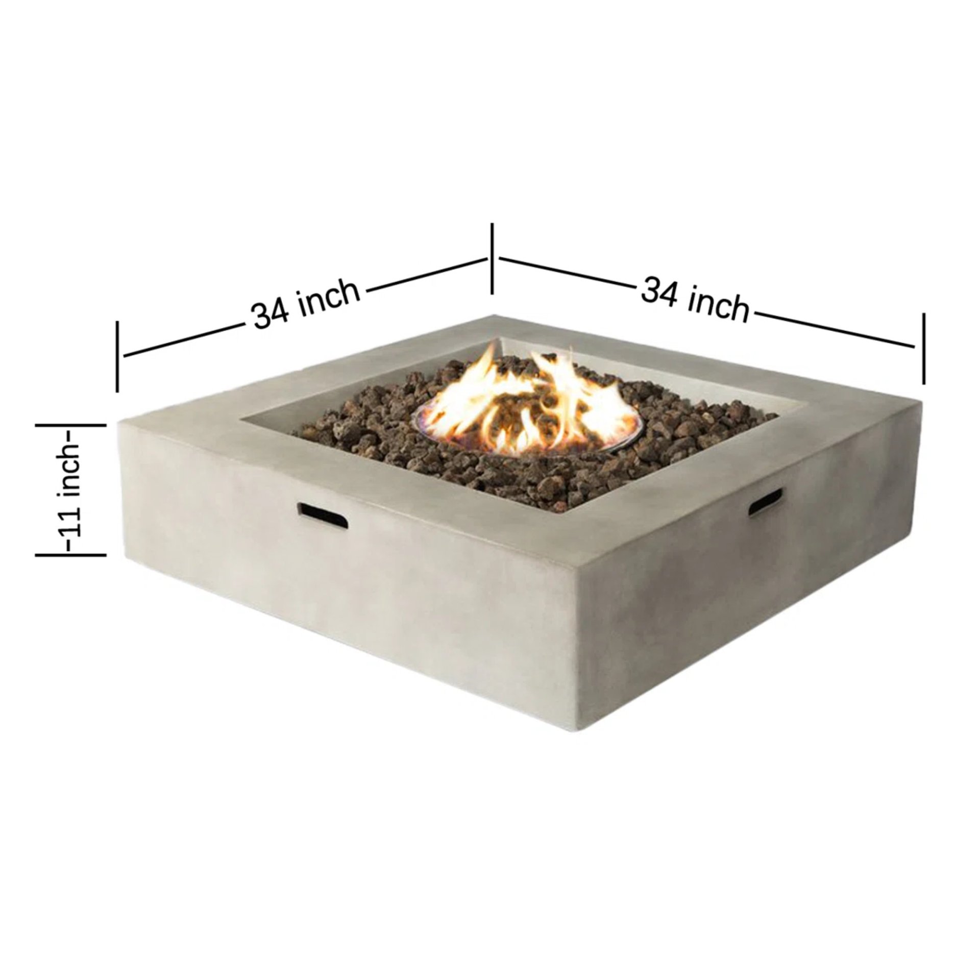 Outdoor Fire Pit Table - Natural / White - Image 3