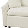 L-Shaped Sofa Convertible Sofa Bed Pull Out Sofa Sleeper With Two Back Pillows, Two USB Ports And Two Power Sockets For Living Room - Beige - Image 24