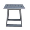 Outdoor Indoor Aluminum Square End Table/Side Table - Powdered Pewter - Image 2