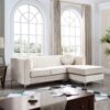 Delray - Sofa Chaise - Ivory - Image 4