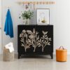 Vintage Carved Buffet Cabinet With Adjustable Shelves, Wooden Decorative Sideboard - Black - Image 6