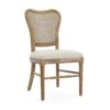 Classic Retro Dining Chair (Set of 2) With Rattan Backrest - Dark Brown / Beige - Image 7