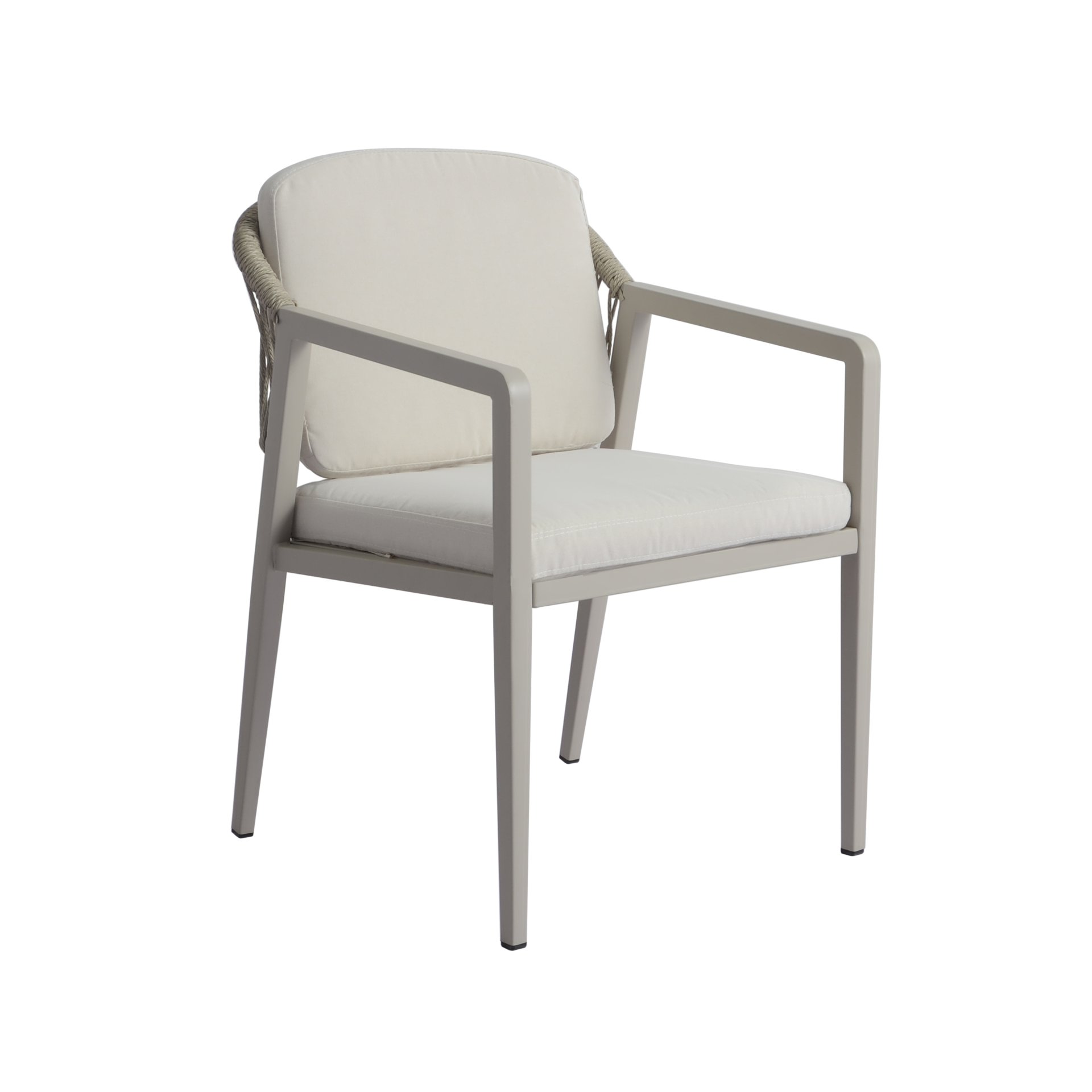 7 Piece Outdoor Dining Set With Acacia Wood Table And Iron Frame Chairs - Gray / Natural - Image 6