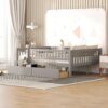 Full Size Daybed Bed With Two Drawers - Gray - Image 11