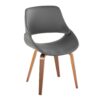 Fabrico - Mid-Century Modern Dining / Chair (Set of 2) - Walnut / Gray - Image 2