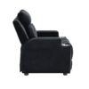 Kids Recliner Chair, Kids Upholstered Couch With One Cup Holder, Toddlers Recliner With Headrest And Footrest - Black - Image 6
