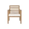 Outdoor Acacia Wood Club Chairs, 2 Pieces Set - Natural Stained / White - Image 6