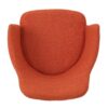 Mid Century Modern Fabric Upholstered Dining Chairs Armchairs - Muted Orange - Image 10