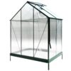 6.3'x4.2'x7' Polycarbonate Greenhouse, Heavy Duty Outdoor Aluminum Walk-In Green House Kit With Rain Gutter, Vent And Door For Backyard Garden - Green - Image 7