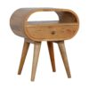 Circular Open Slot Nightstand - Oak - Image 2