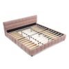 Modern King Size Upholstered Bed With Headboard And Storage Drawer - Pink - Image 15