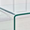 Small Clear Glass Side & End Table, Tempered Glass End Table Small Coffee Table - Transparent - Image 9