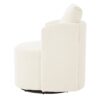 360° Swivel Chair With Upholstered Curved Design - Beige - Image 14