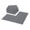 Interlocking Deck Tiles Plastic Waterproof Outdoor All Weather Anti-Slip Bathroom Shower Balcony Porch Strong Weight Capacity Upto 6613 Lbs, Rosette Pattern Pack Of 12 - Gray - Image 14