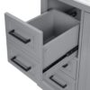 36" Bathroom Vanity With Sink, Soft Close Doors, Adjustable Shelf & 3 Drawers - Gray - Image 16