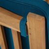 Casa Acacia Wood Club Chair (Set of 2) With Weather Resistant Cushions - Brown / Dark Teal - Image 10