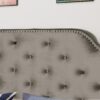 Luella - Button Tufted Full / Queen Upholstered, Metal Panel Headboard - Gray - Image 6