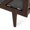 Contemporary Fabric Chaise Lounge With Button Tufted Waffle Stitching And Rolled Accent Pillows - Charcoal - Image 10