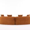 Compression Sofa:4 Seater Orange Sofa With Wood Grain Chenille Fabric, 30D, 60 Hardness Full Sponge, 4 Pillows For Living Room, Home Furniture Sleeper Sectional Sofa For Apartment - Image 9