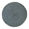 Bayley - Round Braided Pouf - Aegean Blue / Natural - Image 4