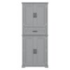Bathroom Storage Cabinet With Multi Functional Storage Space, Material, Adjustable Shelf, Slide Rail Drawer - Gray - Image 17