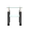 Modern Tempered Glass Tea Table, End Square Table For Living Room - Transparent / Black - Image 8
