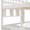Full Over Twin Bunk Bed With Desk, Drawers And Shelves - White - Image 13