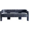 Boucle Upholstery Modern Sofa For Living Room - Dark Gray - Image 4