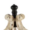 Farmhouse Chandeliar Distressed Pendant French Country Wood Chandelier For Living Room Foyer, Bulb Not Included - Antique Cream - Image 8