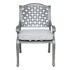 Indoor Outdoor Aluminum Dining Chair With Cushion - Golden Gauze - Image 4