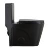 1.1 / 1.60 Gpf Dual Flush 1 Piece Toilet, Water Saving Elongated Comfort Height Floor Mounted, Soft Close Seat, 1000 Gram Map Flushing Score Toilet - Matte Black - Image 16