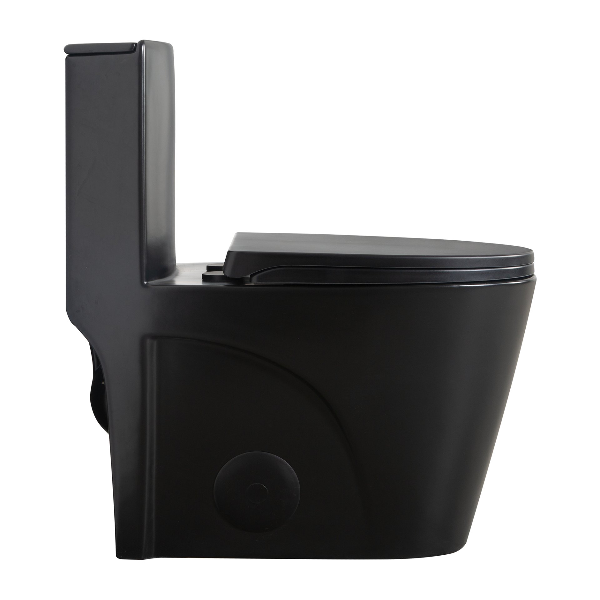 1.1 / 1.60 Gpf Dual Flush 1 Piece Toilet, Water Saving Elongated Comfort Height Floor Mounted, Soft Close Seat, 1000 Gram Map Flushing Score Toilet - Matte Black - Image 16