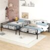 Full Over Full Metal Bunk Bed - Black - Image 8