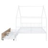 Full Size Classic House Bed With 2 Drawers - White - Image 6
