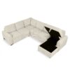 U-Shaped Sofa Sectional Sofa Pull-Out Sofa Bed With A Storage Chaise Lounge, Charging Devices For Living Room - Beige - Image 17