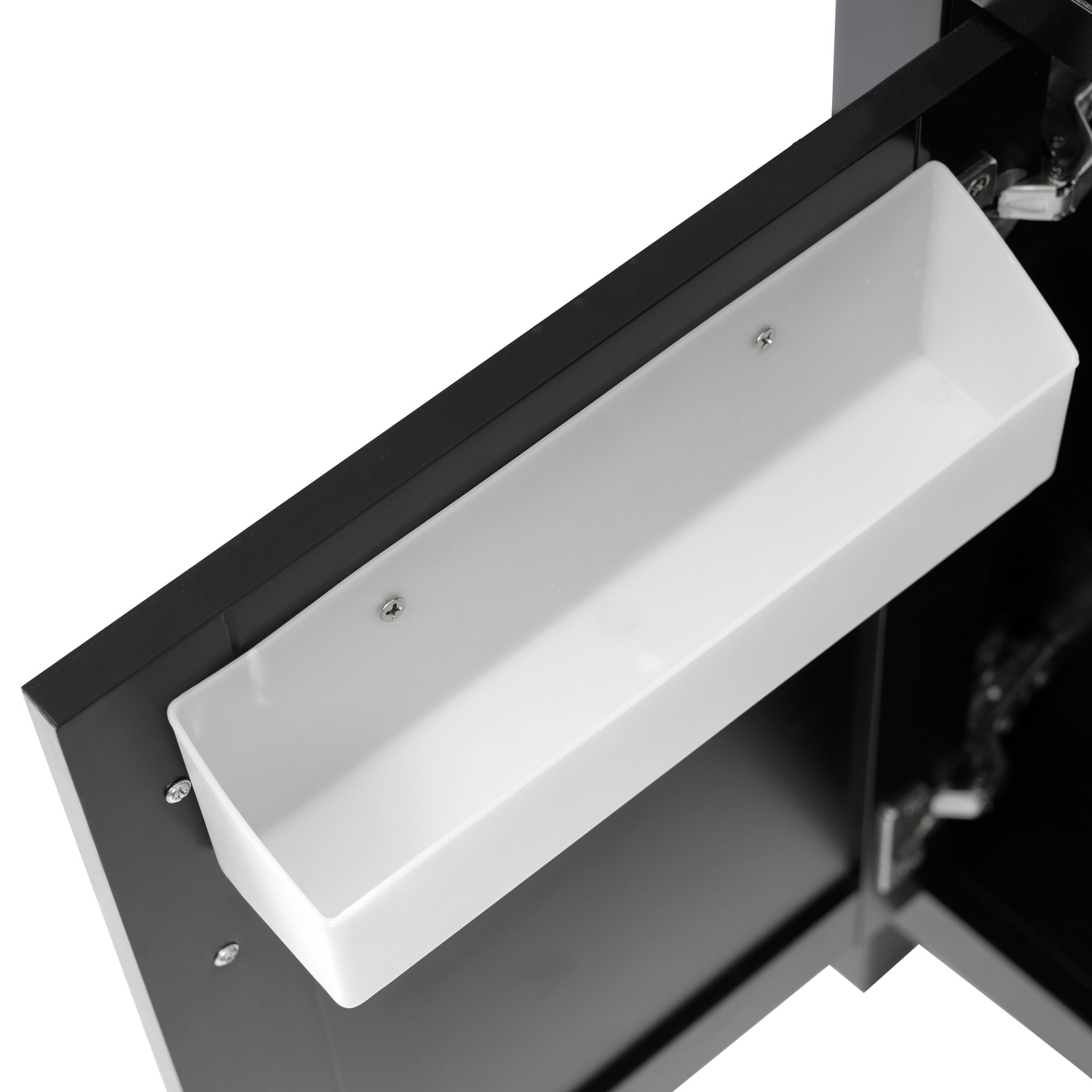 Bathroom Vanity With Sink And Ample Storage, Rectangular Undermount Sink - Black - Image 17