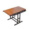 Multifunction Convertible Dining Table, Free Switch Space Saving Table Shelf For Home And Studio - Mahogany - Image 2