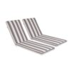2 Piece Outdoor Chaise Lounge Cushion Set, Replacement Cushions For Patio Furniture - Gray / White - Image 14