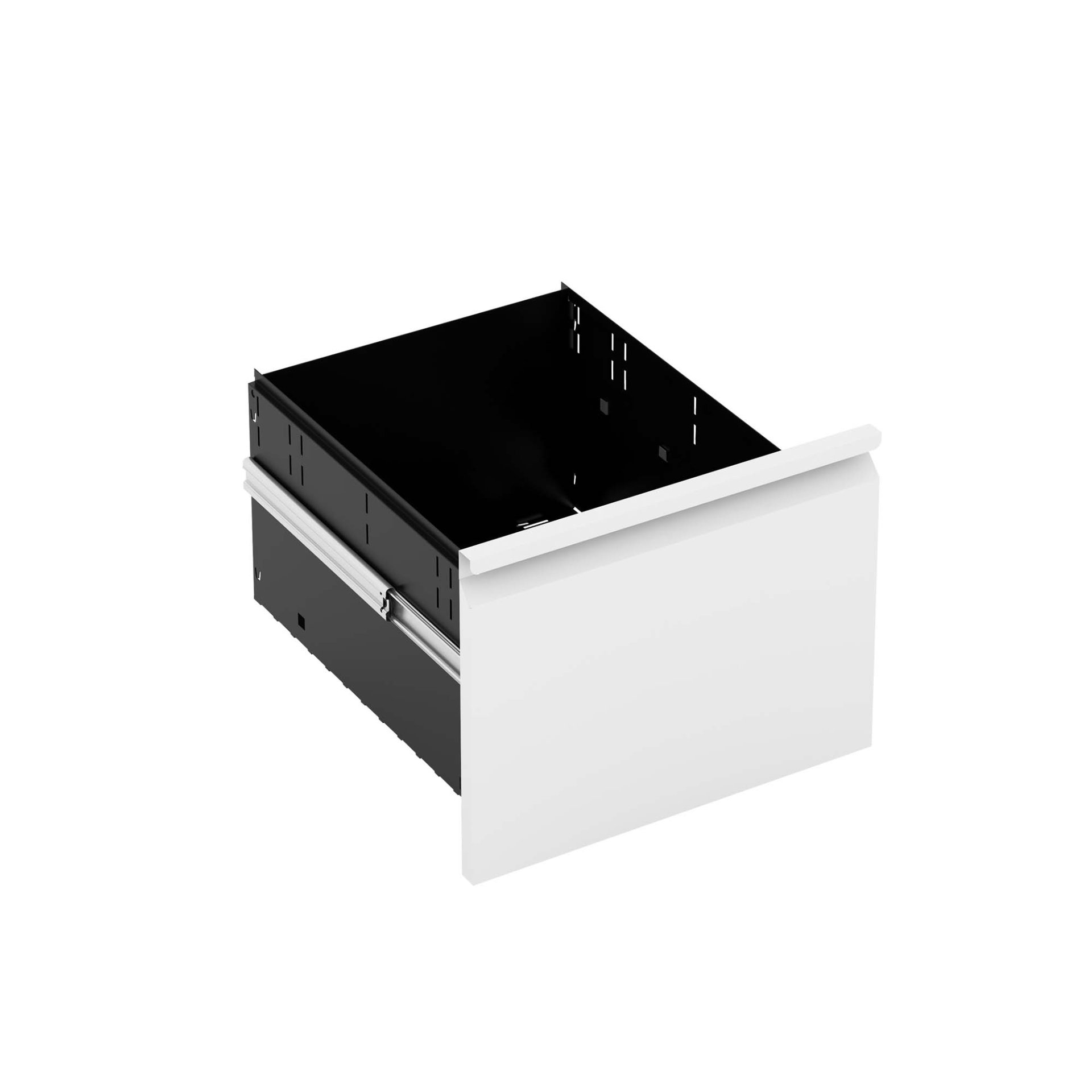 Mobile 3 Drawer File Cabinet With Lock, Metal Organizer For Home Office - Black - Image 11