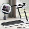 Portable Compact Treadmill, Electric Motorized 3.5Hp, 14Km / H, Medium Running Machine Motorised Gym 330Lbs, Foldable For Home Gym Fitness Workout Jogging Walking, Bluetooth Speaker App Fitime - White - Image 10