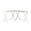 Modern X Leg L Shaped Computer Desk - White - Image 2